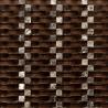 China Chocolate 12x12 Stone Glass Mosaic Tile Backsplash For Kitchen Wall factory