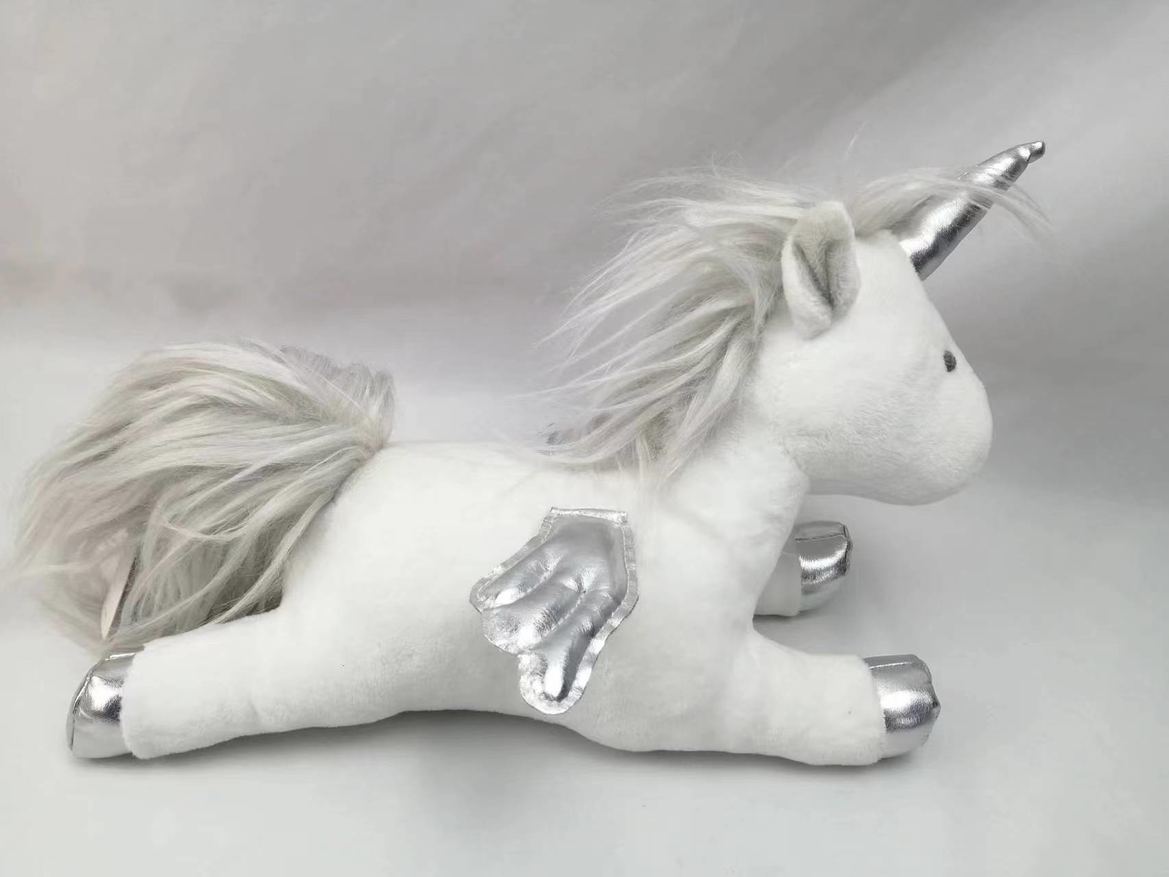 China Pillow Stuffed Animals Baby Soft Cute Unicorn Plush Toy White Kids Soothing Toy factory