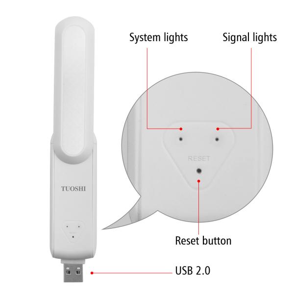 Quality ROHS USB WiFi Range Extender 2.4GHz Home Wireless Signal Booster for sale