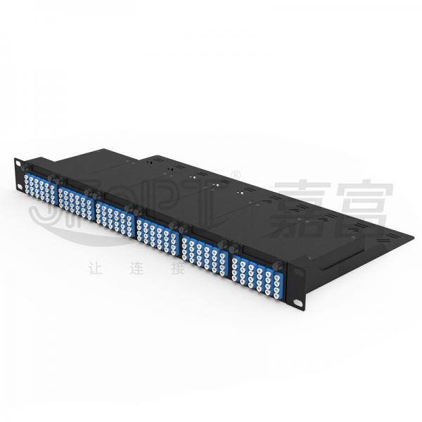 Quality 1U 144 Fibers MPO Patch Panel G657A1 G657A2 Single Mode Low Loss MPO / APC - LC / APC Fiber Optic Cassette Module for sale