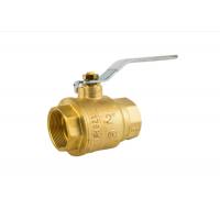 China Two Pieces Female Thread Gas Brass Ball Valve With Stainless Steel Long Handle for sale