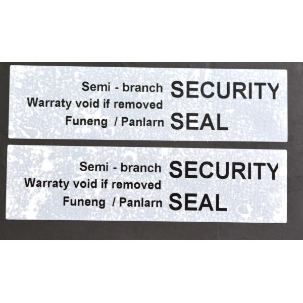 Quality 85um 2mil Tamper Proof Security Stickers White Gloss Semi Transfer Low Residue for sale