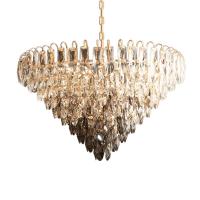 Quality Smoky Diamond Shaped Crystal Chandelier Ceiling Light E14 High Brightness for sale