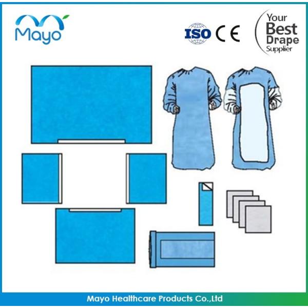Quality Sterile Medical Universal Surgical Drape Pack With Surgical Gown for sale