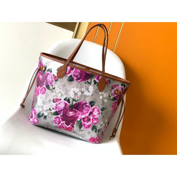 Quality Floral Pattern Silver Louis Vuitton Large Never Full M21352 for sale