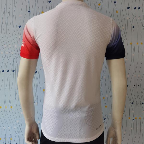 Quality Polyester 100% Soccer Jacquard Jersey Durable Breathable Player Jersey for sale