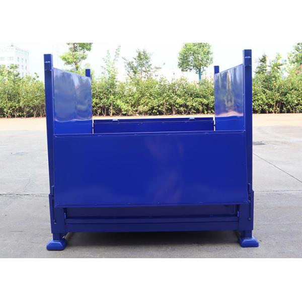 Quality Stackable Metal Steel Stillage Cage Container With Solid Side 1T-2T Load for sale