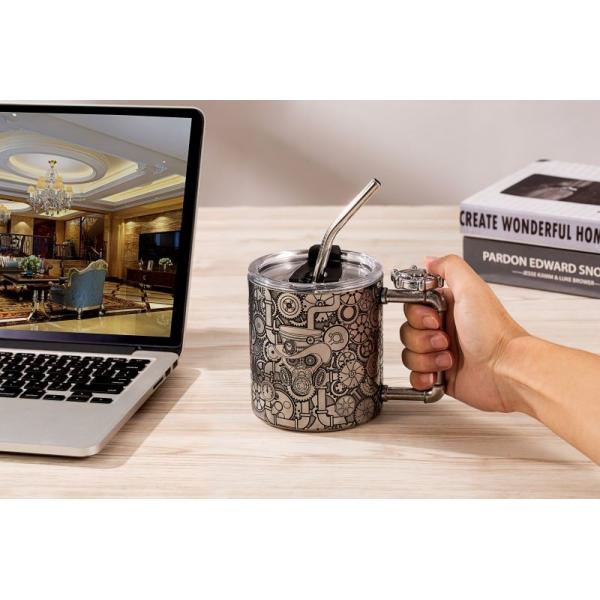 Quality 18/8 Stainless Steel Coffee Mug SS304 Insulated Travel Mug With Handle for sale