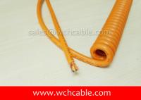 China UL Curly Cable, AWM Style UL21830 28AWG 3C VW-1 80°C 30V, PP / TPE factory