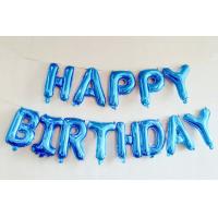 China Foil Happy Birthday Alphabet Balloons 16 Inch Happy Birthday Banner Set With String factory