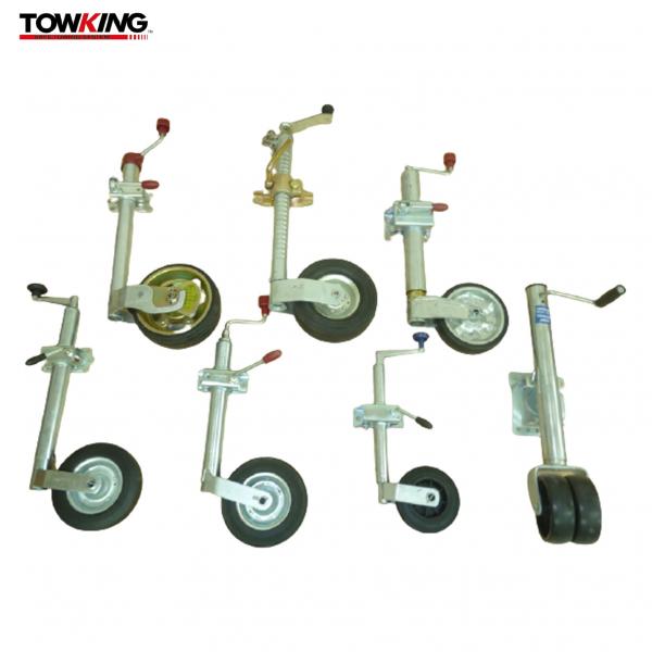 Quality TOWKING 6″ Wind Up Jockey Wheel Solid Rubber Jockey Wheel With Clamp for sale