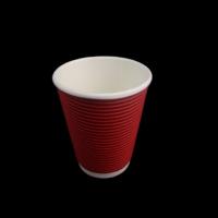 Quality 8OZ RIPPLE WALL PAPER DISPOSABLE CUP HOT COFFEE RIPPLE WALL TAKE AWAY CUP for sale