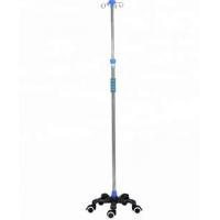 China Good quality and hot sale Stainless steel medical height adjustable iv poles for sale factory