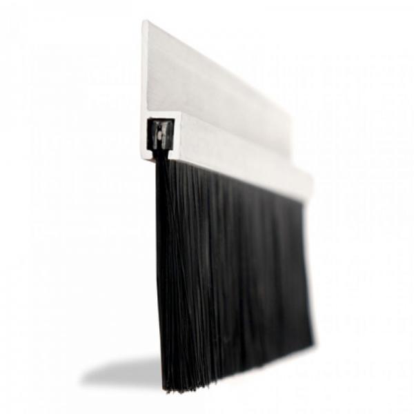 Quality Door Sealing Black PP PVC Nylon Strip Brush Furniture Dusting Aluminum Holder for sale