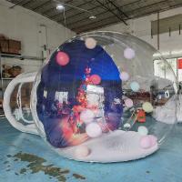 China Giant Snow Globes Inflatable Human Size Snow Globe Inflatable Christmas Snow Globe With Tunnel factory