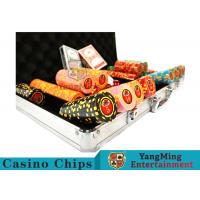 China 10,000Pcs 11.5g Clay Poker Chip Sets With Aluminum Case For Gambling Games factory