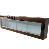 China Wall Mounted Jewelry Display Case Jewelry Store Showcases With Golden Mirror Surface factory