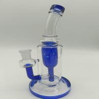 China Cylindrical Smoking Glass Bong Water Smoking Pipe Bong With Removable Bowl  20cm factory