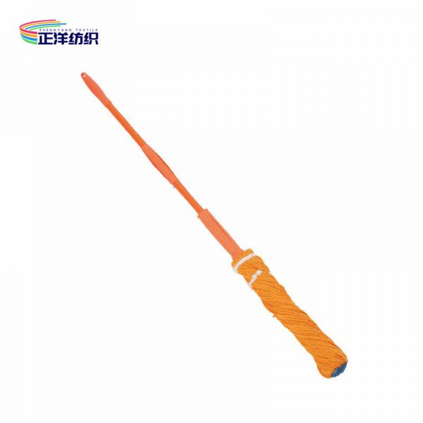 Quality Thread Cotton Cleaning Mop 120cm Length Plastic Handle 125Grams Wringing Dry Hand Wash Free for sale