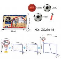 China 3 In 1 Portable Kids Soccer Goal with Basketball Hoop Kit indoor outdoor games for sale