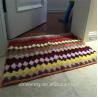 China Hot sales colorful stripe microfiber doormat, Kitchen mat, bath mat factory