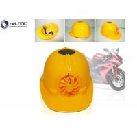 China Work PPE Safety Helmet Light 51-61cm Solar Power Fan Rechargeable LED Lights factory
