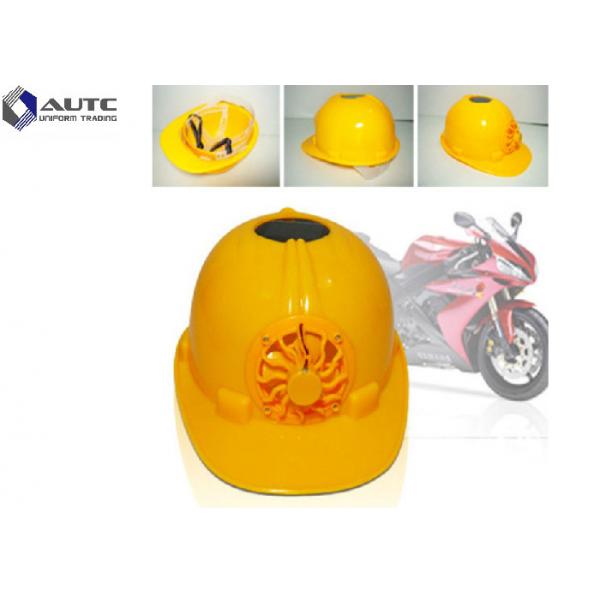 Quality Work PPE Safety Helmet Light 51-61cm Solar Power Fan Rechargeable LED Lights for sale