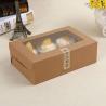 China 6 Hole Clear Window Muffin Bakery Cardboard Cake Boxes factory