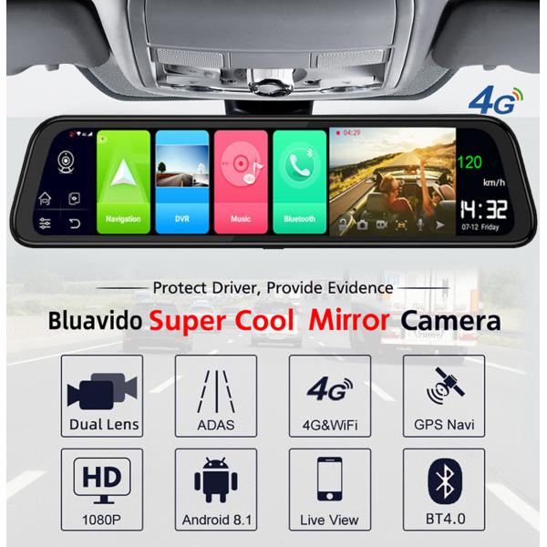 Quality 12inch FHD 320*1280 Pixels 800mAh Android System Car DVR for sale