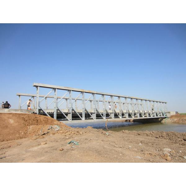 Quality Commercial assembly steel temporary pedestrian bridge High Stiffness for sale