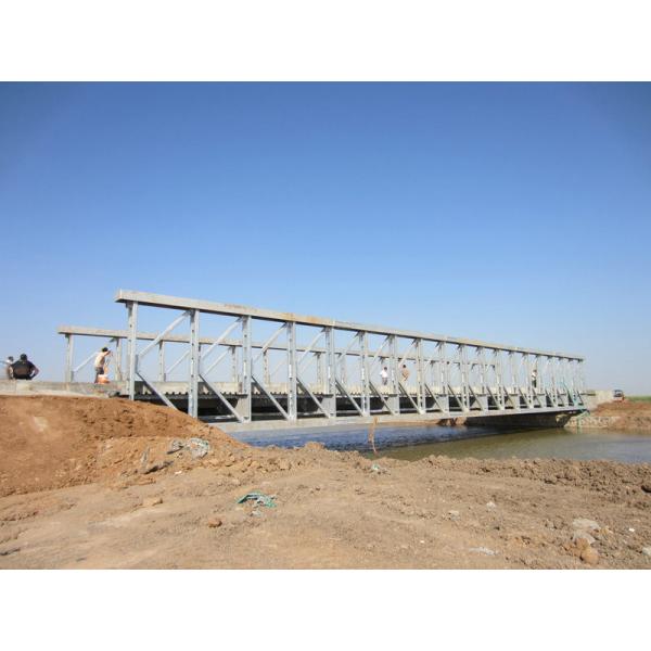 Quality Commercial assembly steel temporary pedestrian bridge High Stiffness for sale