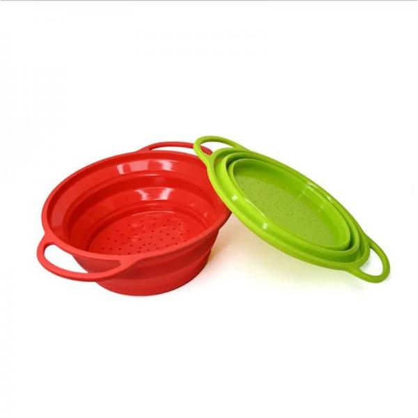Quality Portable Thickened Silicone Collapsible Sieve , Practical Collapsible Rice for sale