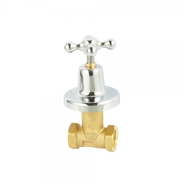 Quality Standard 1/2-6inch Brass Concealed Water Shut Off Valve With Handle antirust for sale
