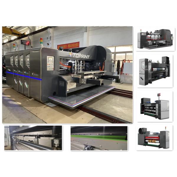 Quality Full Computerized Flexo Printing Slotting Machine High Speed Vacuum Transfer Top for sale