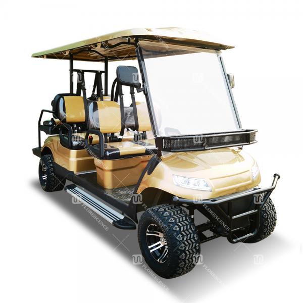 Quality New Energy 6-8 Seater Golf Cart 60v Quiet Lithium Battery Off-Road Tires  High Performance for sale