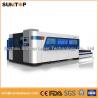 China 2000W Fiber Laser Cutting machine with exchanger working table , laser protection cabinet factory
