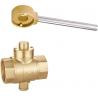China 1612 FxF Magnetic Lockable Brass Ball Valve size DN20 DN25 DN32 DN40 DN50 with Round Patterned Stemhead and Meter Outlet factory
