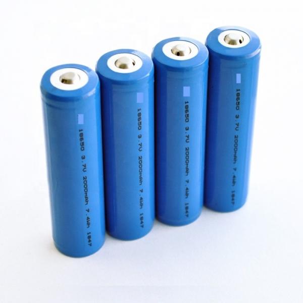 Quality 1S1P ICR18650 2000mAh Lithium Battery Cells 18650 Lithium Ion 3.7V Battery for sale