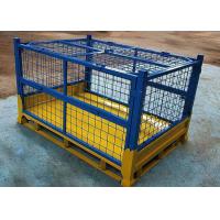 China Collapsible Pallet Rack Cage Lockable Stillage For Warehouse Storage factory