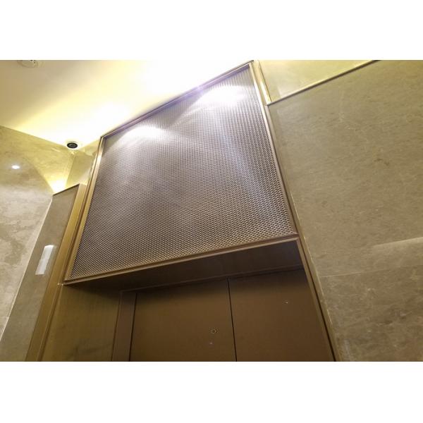 Quality Bronze Decorative Wire Mesh Architecture Crimped Metal Mesh For Elevator Cabins for sale