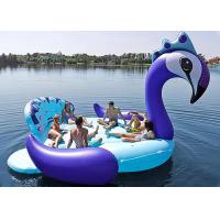 China 6 Persons Inflatable Giant Peacock Pool Float Island Pool Lake Party Floating Boats factory