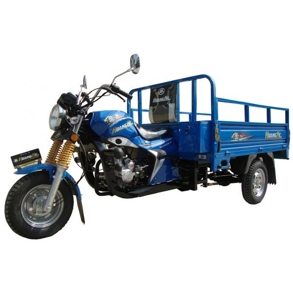 Quality Blue Fuel Motor 150CC Cargo Tricycle With Round Headlight Load 800kg for sale