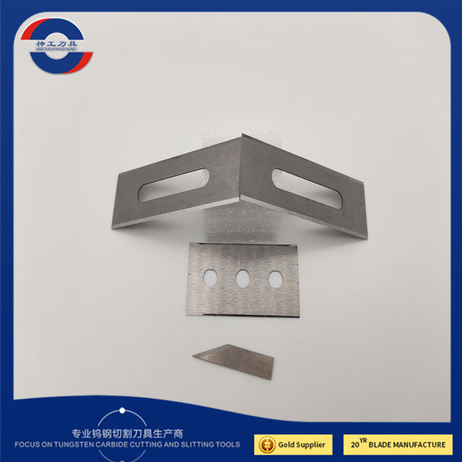 China Standard 3 Hole Solid Carbide Razor Blade Slotted Titanium Coating factory