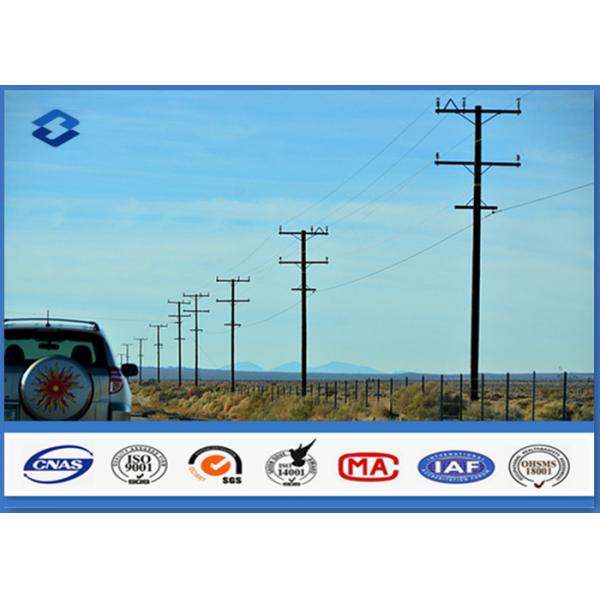 Quality Steel Column Electric Transmission Line Electric Utility Pole With Material Q345 ASTM A572 Gr50 for sale
