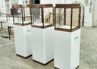 Buy cheap Luxury Custom Glass Display Cases / Museum Display Cabinets Hidden Strip Lights from wholesalers