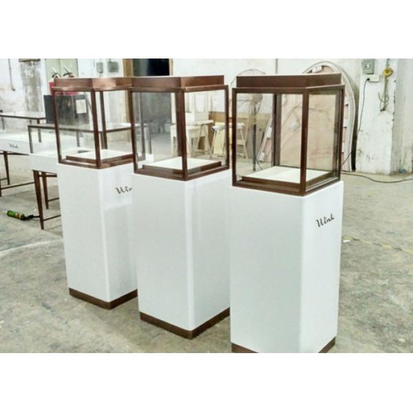 Quality Luxury Custom Glass Display Cases / Museum Display Cabinets Hidden Strip Lights for sale