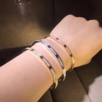 China High Quality Fashion Fine Jewelry Pure 18k Real Gold And Natural Vs Diamonds LOVE Bracelet, Small Model Paved factory