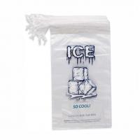 Quality Gravure Printing LDPE Plastic Disposable Ice Bags With Cotton Drawstring for sale