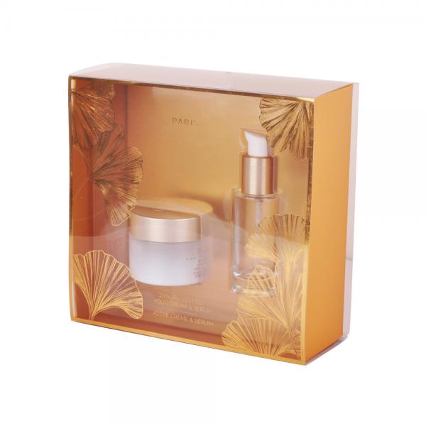 Quality Brown Color Skincare Cosmetic Packing Box With Clear Window for sale