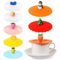 China Silicone Mug Lid Cover, Colorful Anti-Dust Silicone Mug Cover Cute Reusable Silicone Lids For Cups Mug Beer Glass Indoor factory